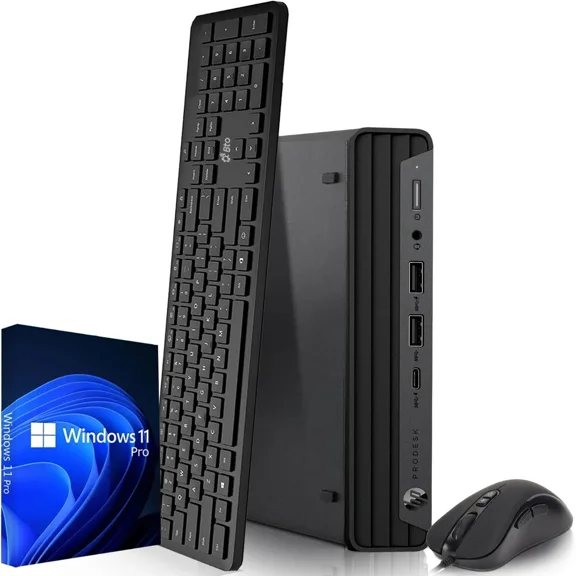 Restored HP EliteDesk 800 G6 Mini Desktop PC Intel Quad-Core i5-10500T 10th Gen. 32GB Ram, 1TB NVMe SSD, Built-in WiFi, Windows 11 Pro (Refurbished)