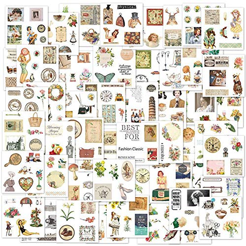 vintage set 50 300 decorative sticker journaling scrapbooking planners kid arts crafts walmart com