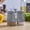 Gray, variant on Salt and pepper shaker set, 5-ounce capacity, glass base; modern kitchen decor; easy to refill