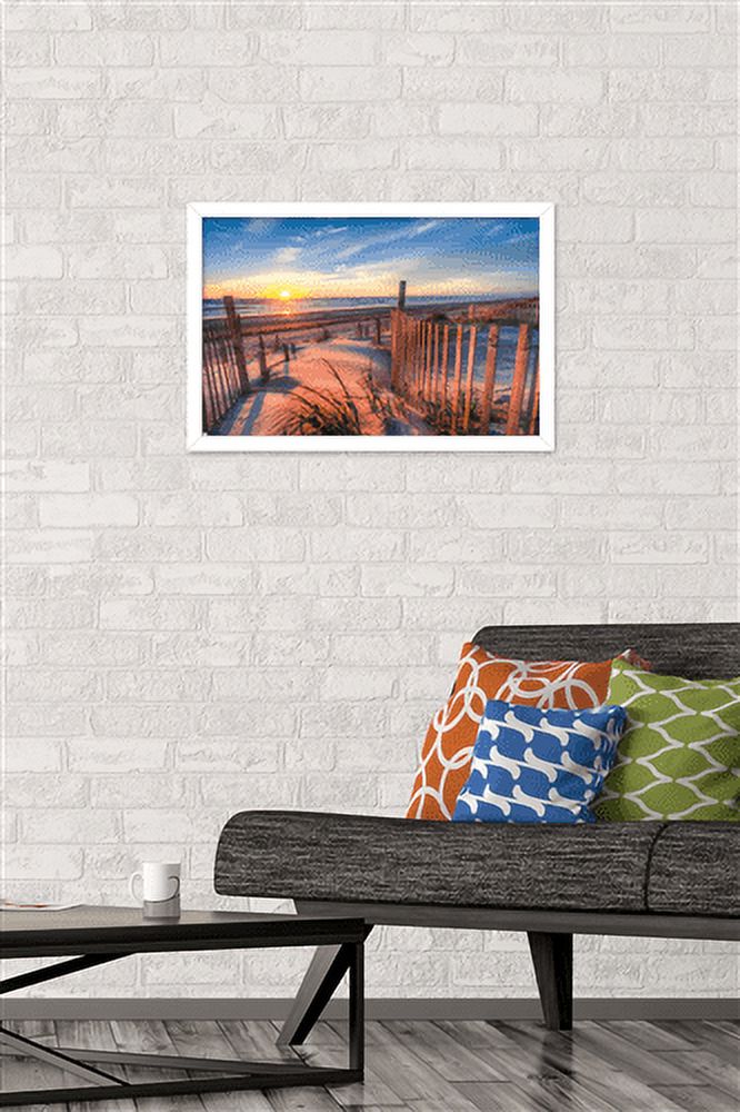 Scenery - Boardwalk Wall Poster, 14.725" x 22.375", Framed
