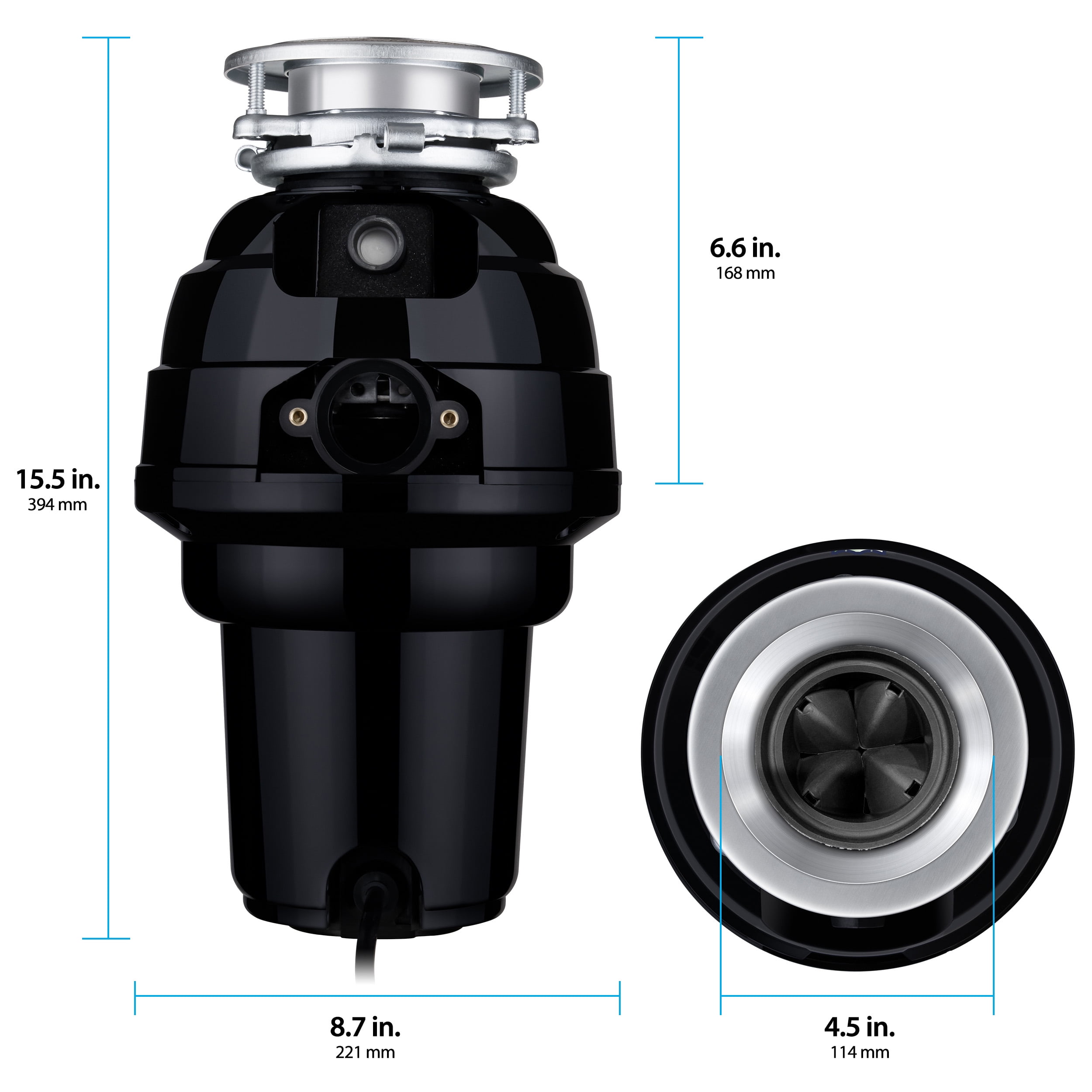 Titan 1-1/4 HP Premium Garbage Disposal with Power Cord 10-US-TN-1060-3B