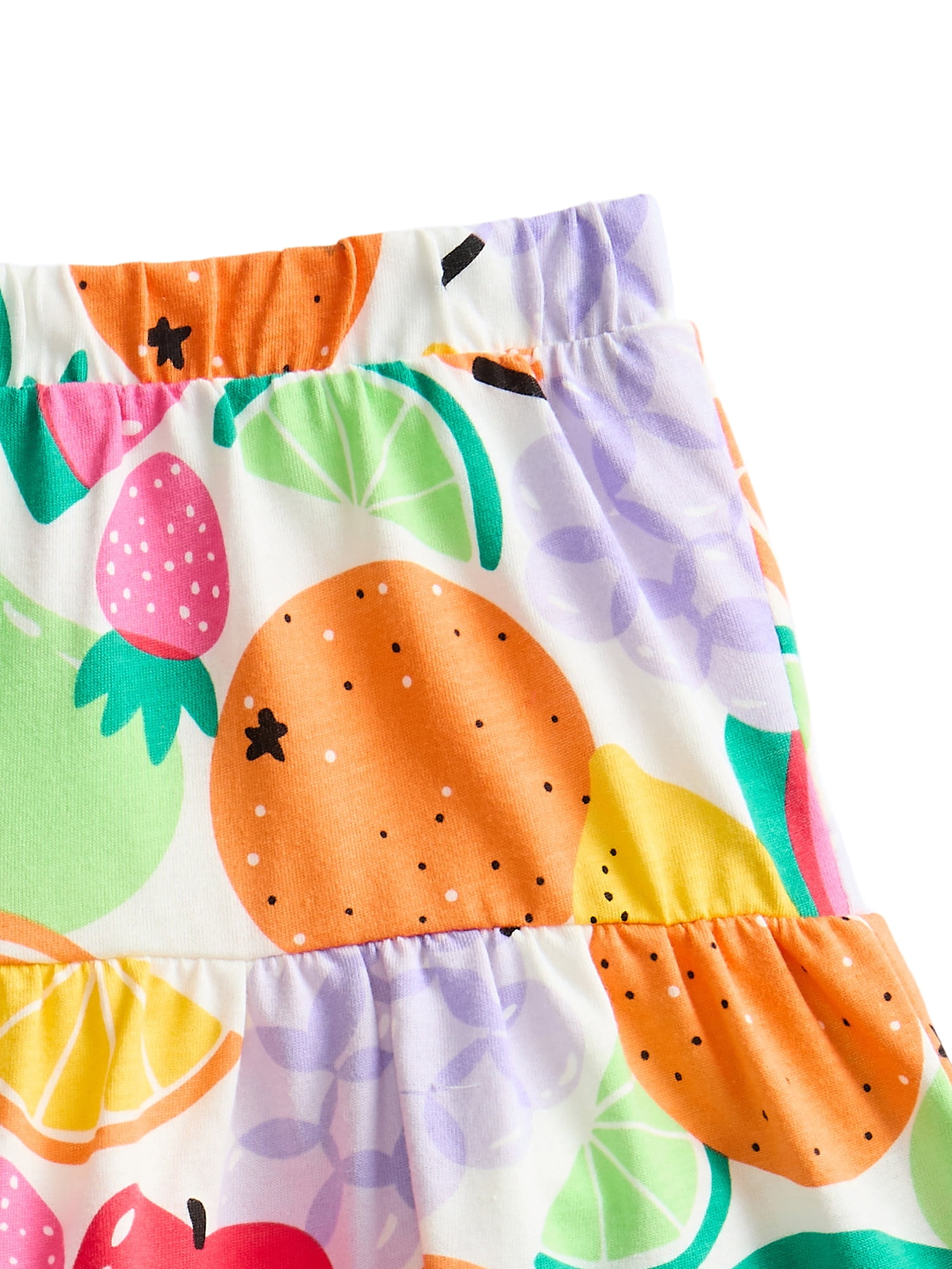 Wonder Nation Toddler Girls Tiered Ruffle Scooter Skirt, Sizes 18M-5T