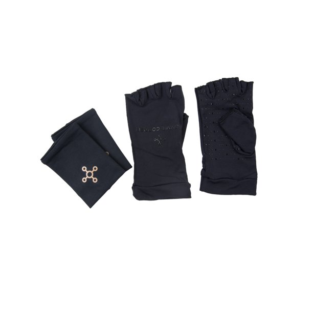 TOMMIE COPPER Unisex Black Compression Gloves/Wrist Sleeve, Black