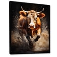 thumbnail image 2 of Designart "Cow beauty" Animals Floater Framed Canvas Wall Art, 2 of 7