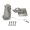 Gray, variant on Boat Mounting Bracket Hardware Bundle, Stainless Steel Marine Support Set with Locking Pin for Davit Replacement