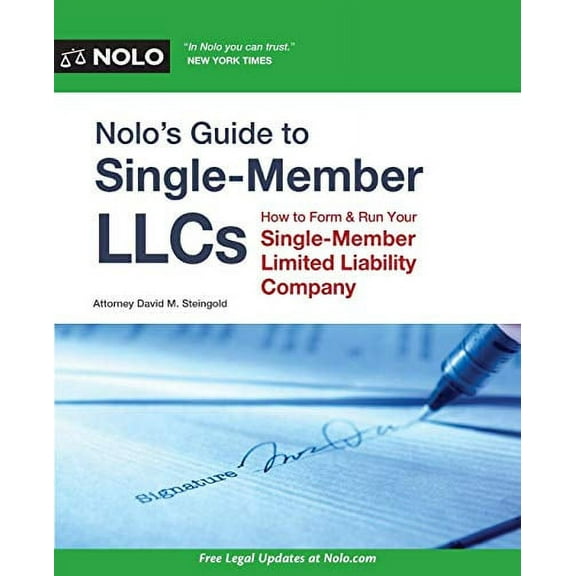 Pre-Owned Nolo's Guide to Single-Member LLCs: How to Form & Run Your Single-Member Limited Liability Company Paperback