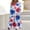 Deep Red, variant on 250TH Anniversary Dress, Graceful Design of Red White and Blue, 4Th of July Dresses for Women, Loose Soft Women's Dresses, Independence Day Maxi Dress for Holiday Vacation Size: M