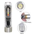 thumbnail image 3 of Linterna LED pequeña, luz de llavero pequeña brillante de alto lúmenes, luces de bolsillo recargables USB portátiles con 11 modos de luces para camina - blanco Baoblaze Linternas de llavero, 3 of 8