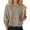 Beige, variant on HNMKIU Plus Size Loose Fit Solid Color Round Neck Long Sleeve Pullover Sweater Warm Womens Cardigan Sweaters for Winter Cozy Beige,L