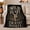 Black Deer Wildflower Print, variant on YShenghong Polyester Flannel Throw Blanket with Forest Sunrise, Deer and Cup Print, Best Days Start Before Sunrise Lettering