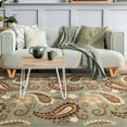 thumbnail image 5 of Vintage Paisley Floral Power-Loomed Indoor Area Rug, 8' x 10', Slate by Blue Nile Mills, 5 of 6