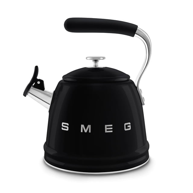 Kettle SMEG SMEG - Estufa para inducción, diseño retro, 2,4 L, color negro