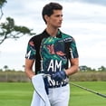 thumbnail image 5 of Balery Hungry Tyrannosaurus Printed Men’s Short Sleeve Polo Shirt, Midweight Men's Shirt,Golf Polo shirts -3X-Large, 5 of 8