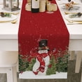 thumbnail image 1 of Muñeco de nieve Navidad pájaros árboles camino de mesa, 13 x 72 pulgadas temporada invierno Navidad vacaciones cocina mesa de comedor decoración para interior al aire libre hogar fiesta decoración, 1 of 5