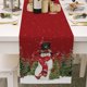 thumbnail image 1 of Camino de mesa con diseño de muñeco de nieve, 13.0 x 89.8 in, para invierno, Navidad, vacaciones, cocina, mesa de comedor, decoración para interiores y exteriores, decoración de fiestas Rojo Verde RV011031-00063SDJ, 1 of 5