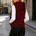 thumbnail image 5 of Ashirexll Womens Winter Coats, Womens Vests Outerwear, Solid Color Double Pocket Zipper Sleeveless Hooded Casual Fashion Outwear, 5 of 7