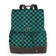 thumbnail image 1 of Balery Black And Teal Checkerboard Mochila de Cuero para Mujeres, Gran Capacidad, Bolsa de Viaje Multifuncional, Mochila de Cuero y Bolsa de Hombro para Mujeres, 1 of 4