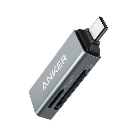 Image of Anker SD Card Reader 2-in-1 USB C Memory Card Reader for SDXC SDHC SD MMC RS-MMC Micro SDXC Micro SD Micro SDHC Card and UHS-I Cards