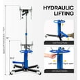 thumbnail image 4 of TUFFIOM Transmission Jack, 1,100 lbs 1/2-Ton Hydraulic 2-Stage High Lift Vertical Telescoping Floor Jack Stand, 34" to 68" Lifting Range, w/Pedal, 360° Swivel Wheels, Garage/Shop Lift Hoist, 4 of 14
