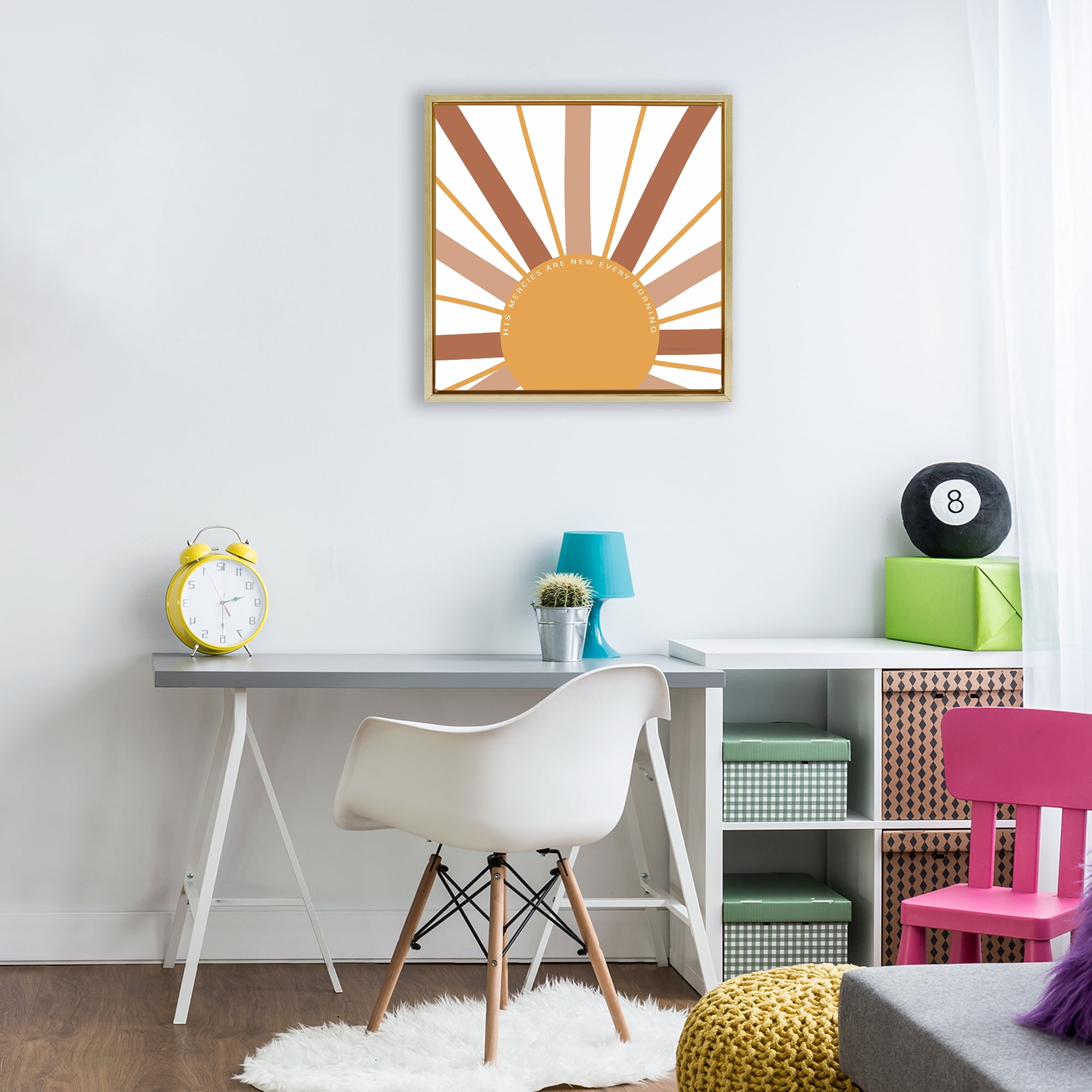 Stupell Industries His Mercies Every Morning Gold Framed Floater Canvas Wall Art, design by SD Graphics Studio