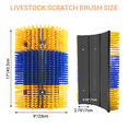 thumbnail image 2 of Ensemble de Brosses à Gratter pour Bétail avec Plastique Durable, Poils Durs en Nylon, Design Triple Face Ferme Résiliente, Outil de Toilettage pour Ferme et Ranch en Plein Air pour Vache Cheval Chèvre Cochon, 2 of 2