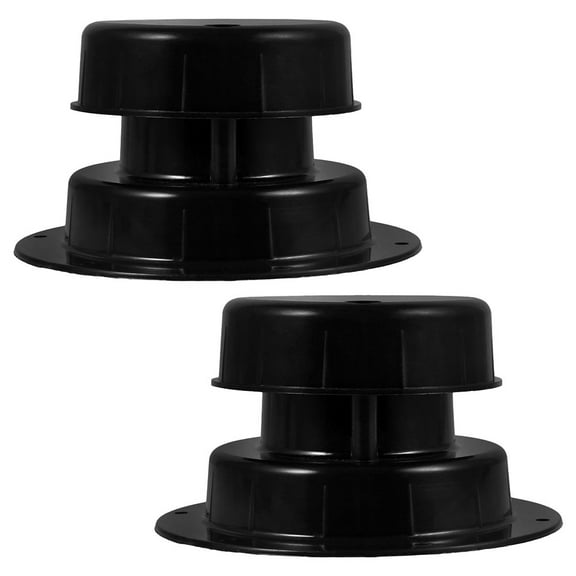 STRANDCHIC 2-Pack Black Plastic Roof Vent Covers Replacement, and Easy to Install