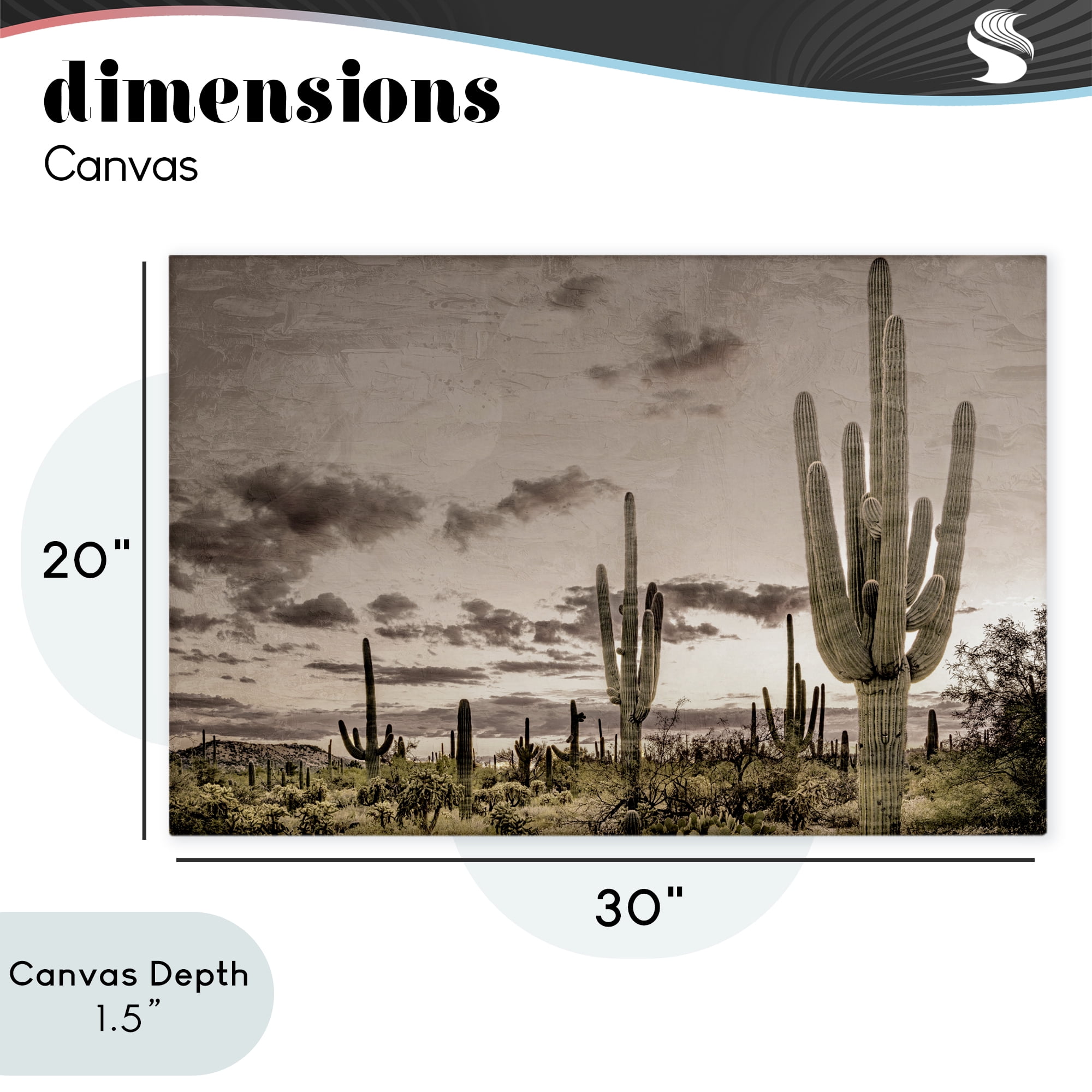 Stupell Industries Desert Sky Wilderness Canvas Wall Art, design by Kim Allen