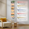 thumbnail image 5 of Sorbus LED Light Display Shelf - Vertical 5 Tier Wall Shelf Unit with 2 Hooks, Column Utility Shelving for Home Decor, Wall-Mounted Floating Shelves for Bathroom, Bedroom, Vanity, Figurine Display, 5 of 8