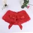 thumbnail image 3 of Kaerm Kids Flower Girls Wedding Faux Fur Bolero Shrug Pageant Birthday Party Formal Event Short Cape Red One_Size, 3 of 6