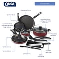 thumbnail image 2 of Batería de Cocina Cinsa Esencial de 16 Piezas de Aluminio Rojo Metálico, 2 of 8