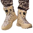 thumbnail image 3 of Wyzesi Plus Boots Extra Wide Calf Men Ankle Boots Fashionable New Pattern Simple Solid Color Autumn and Winter Adjustable Buttons Comfortable Thick Sole Lace Up Shoes Cold Winter Boots for Men, 3 of 9