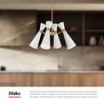 thumbnail image 3 of Alora Lighting Ch574424 Blake 4 Light 24" Wide Chandelier - White / Aged Gold, 3 of 7