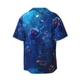 thumbnail image 5 of Salouo Deep Sea Glowing Fishes Pattern Cuban Collar Shirts for Men Button-Down Shirt Men's Short Sleeve Shirts Hawaiian Shirts Casual Shirts -Small, 5 of 6