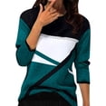 thumbnail image 2 of Ladies Tops and Blouses Women's Striped Printed V Neck Seven Quarter Sleeve T Shirt Top Long Sleeve T shirt Women, 2 of 6