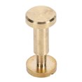 thumbnail image 1 of Round Brass Rivets Screws, 50Pcs DIY Leather Crafting Bookbinding Flat Head Slot Set for Belts Handbags Hats Albums Notebooks, 1 of 7