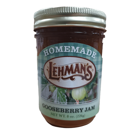 Lehman's Homemade All Natural Preserves Spread, No Preservatives, 8 Oz, Gooseberry Jam