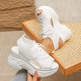 thumbnail image 5 of Dakaela Women's Platform Walking Sandals Comfortable Memory Foam Open Toe Wedge Sneakers Breathable Hollow out Summer Casual Sport Shoes Size 6-10, 5 of 7