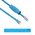 thumbnail image 4 of Uxcell 5.9 Inch Stainless Steel Wire Keychain Cable Key Ring Loop, Light Blue, 5 Pack, 4 of 7