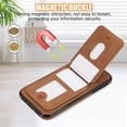 thumbnail image 6 of for iPhone 15 Plus Wallet Case with Shoulder Lanyard Strap, Crossbody Phone Case with Card Holder Slots for Women Girls, Luxury PU Leather Flip Stand Purse Cover Shockproof Case, Brown, 6 of 9