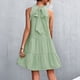 thumbnail image 3 of A Line Swing Dress, Tie Back Fashionable Halter Neck Dress Vacation Style Casual Breathable For Offiice For Women For Vacation ANGGREK No, 3 of 6