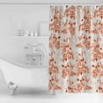 thumbnail image 4 of 54x78 Inch Shower Curtain Decorative Burnt Orange Botanical Bathtub Bath Curtains Fabric Waterproof Bathroom Decor Vintage Nature Flower Small Stall Shower Curtain Set with 12 Hooks, 4 of 6