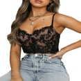 thumbnail image 2 of Femmes Perspective Dentelle Soutien-Gorge Uni Couleur Backless Corps de Mise en Forme Lingerie, 2 of 4