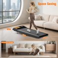 thumbnail image 2 of Hind Walking Pad, Under Desk Treadmill with 5% Incline, 2.5HP Portable Compact Treadmill for Home Office Exercise, 265 Lbs Weight Capacity, Yellow, 2 of 5