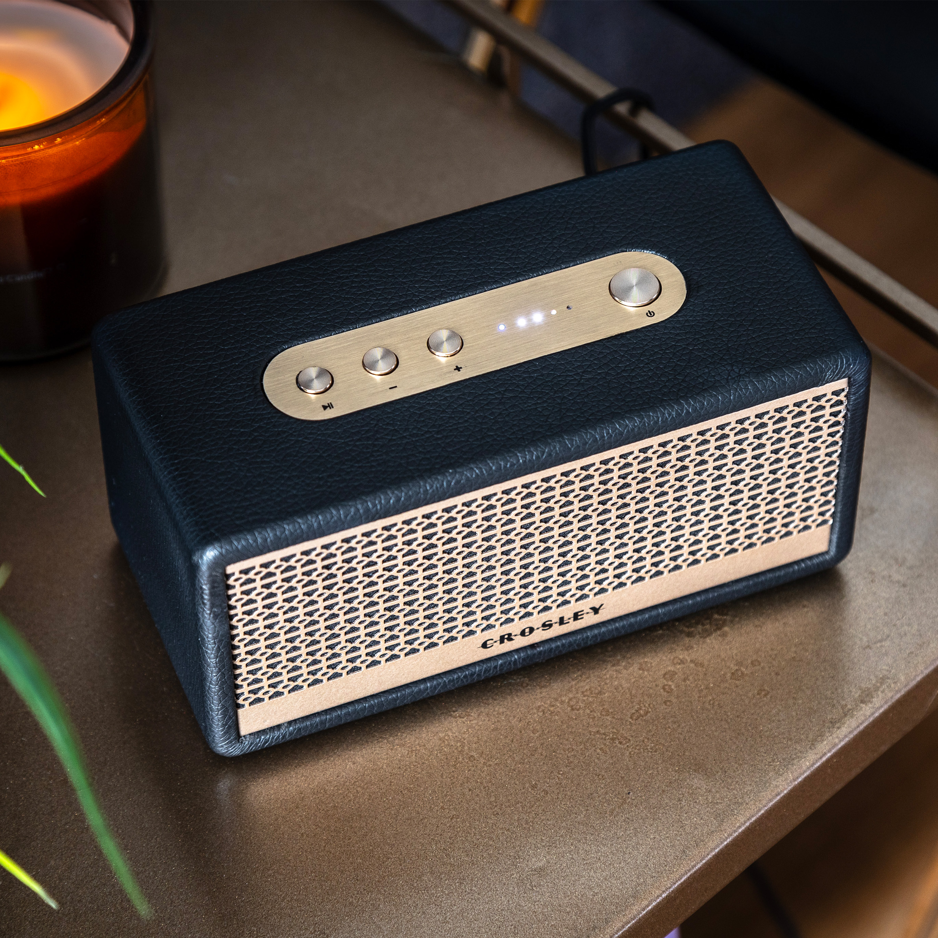 Crosley Montero Small Portable Bluetooth Speaker with Aux Input, Rechargeable Wireless Speakers