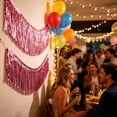 thumbnail image 3 of Fringe Garland Banner,9.84 Ft Wall Tinsel Foil Streamers,Tassel Garland Banner,Metallic Tinsel Streamers for Party Decorations Birthday Wedding Photo Wall Hanging Halloween Christmas Decor, 3 of 4