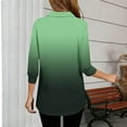 thumbnail image 5 of Heisall Women's Olive Green V Neck 3/4 Sleeve Tops Ribbed Knit Slim Fit Casual Blouse Fall Summer Fashion, 5 of 5