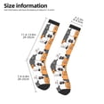 thumbnail image 2 of Goofa Funny Cats Pattern Adult Stockings, Color-Block Knee High Socks, Comfortable and Breathable, Soft and Stretchable, Sports, and Decoration, 2 of 6