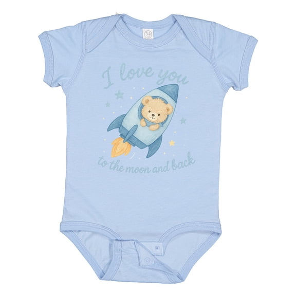 Inktastic I Love You to the Moon and Back Boys or Girls Baby Bodysuit