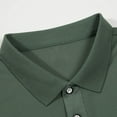 thumbnail image 3 of Fznquz T Shirts for Men Clearance Under $5 Green Short Sleeve Plain Polo Button Up Summer Collared Boys T Shirts XXL, 3 of 8
