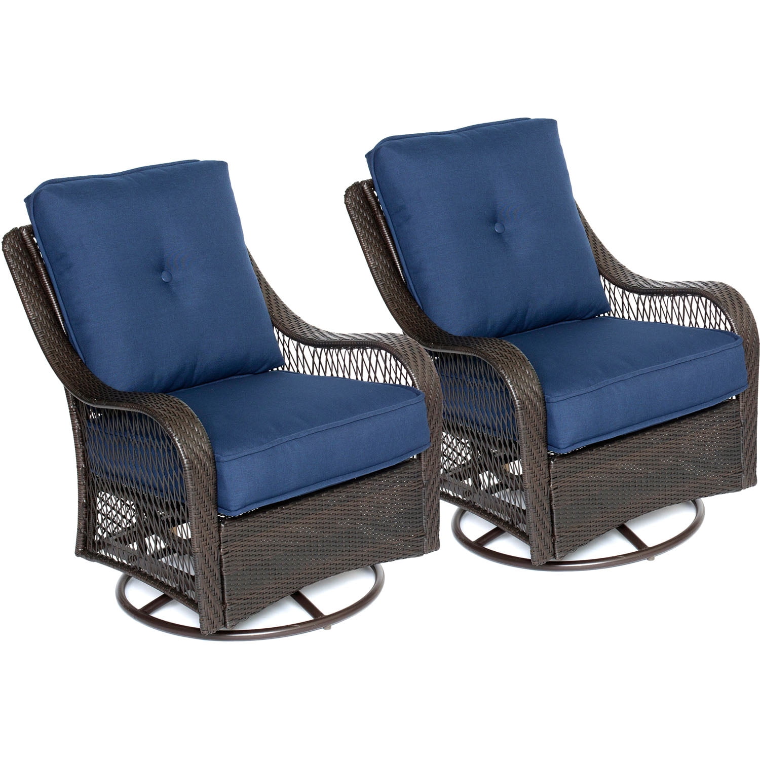 Hanover Orleans Outdoor Swivel Rocking Lounge Chairs - Walmart.com